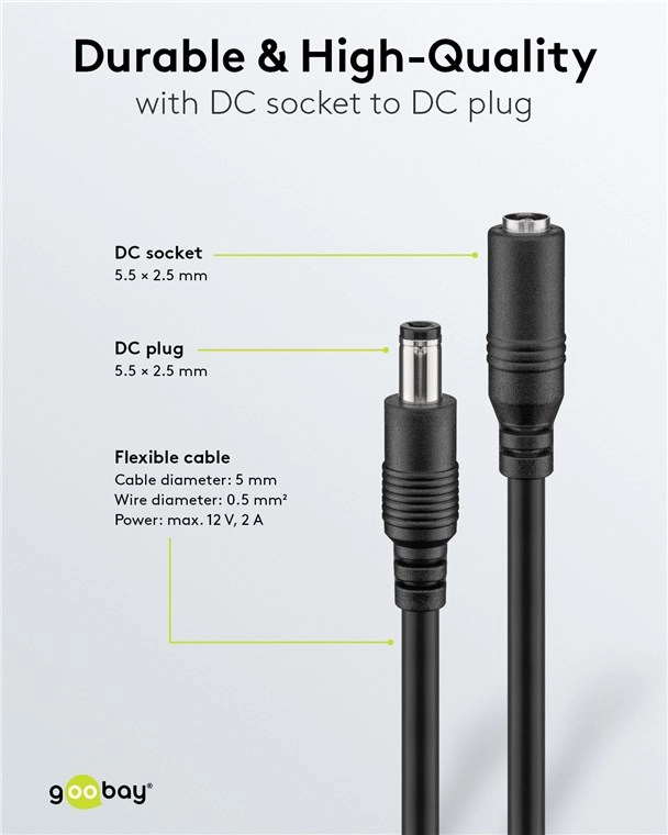 Goobay 76672 power cable Black 1